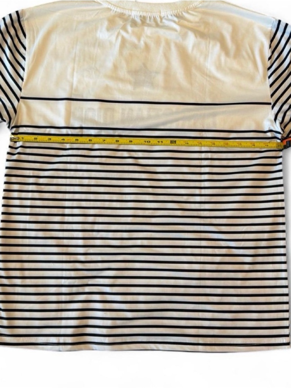 Dior White Tee with Black Star and Striped Logo - Picture 2 of 6
